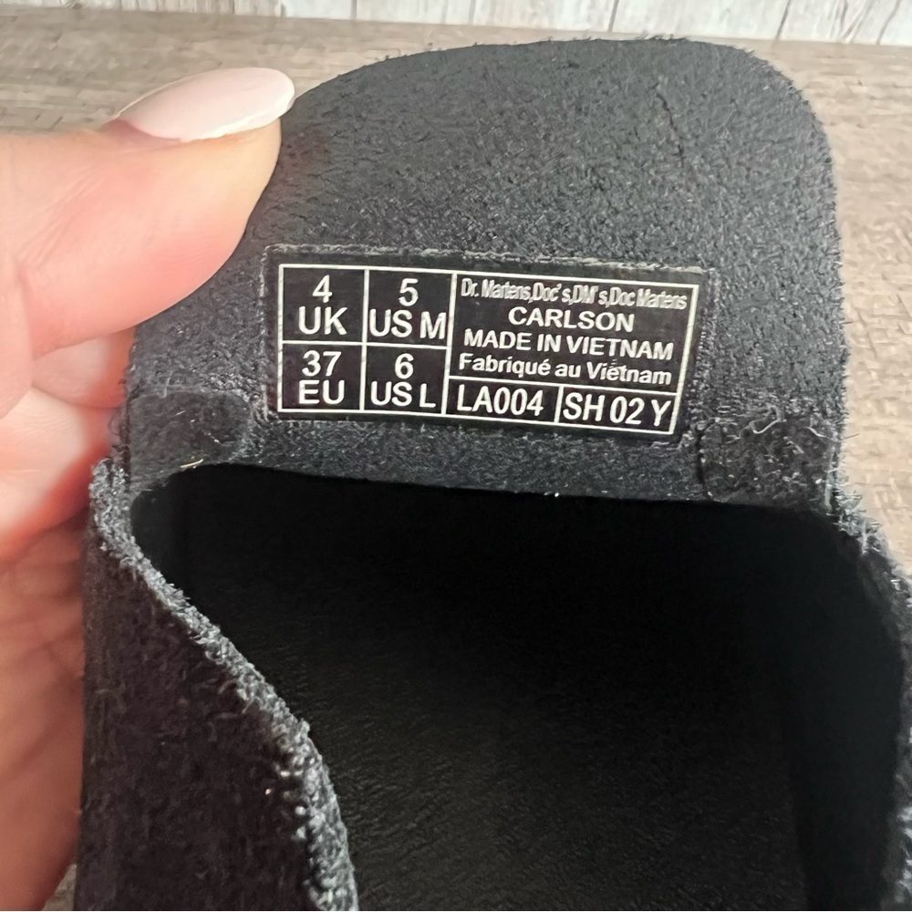 Dr. Martens Carlson Slingback Black Suede Mules Men’s 5, Women’s 6 - Picture 5 of 7